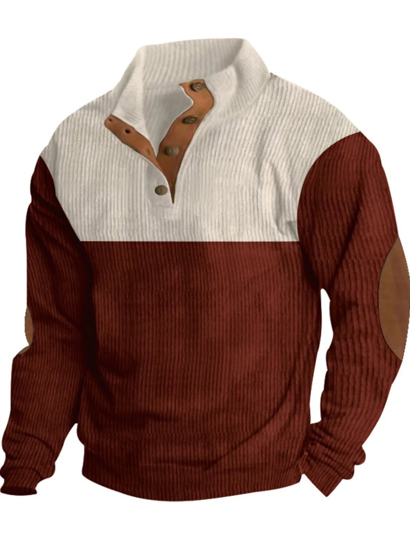 Men's Full Size Color Block Long Sleeve Sweatshirt Plus Size - Treasured Gift's & More