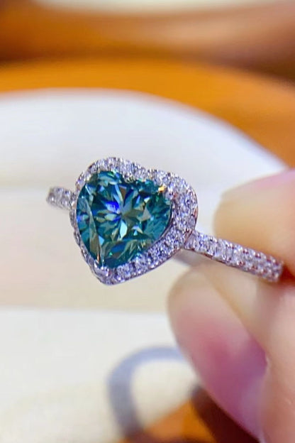 1-Carat Moissanite Heart Ring - Treasured Gift's & More