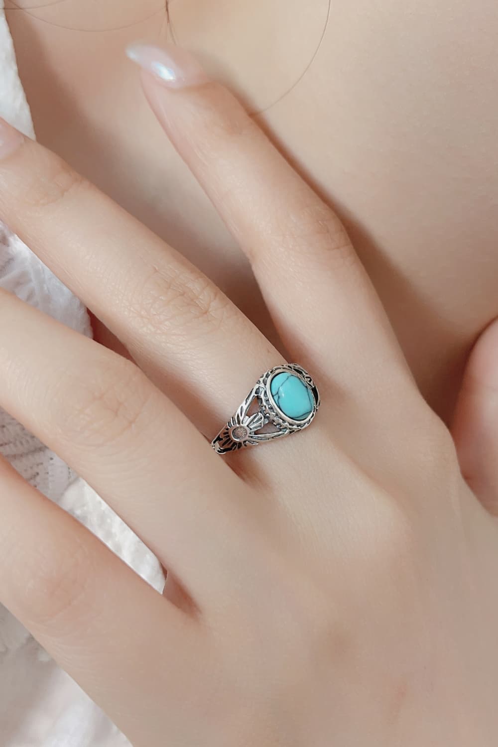 Turquoise 925 Sterling Silver Ring - Treasured Gift's & More