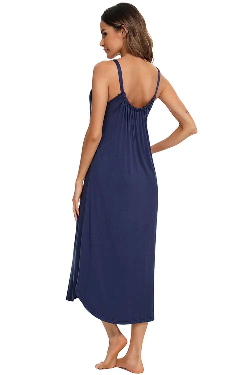 V-Neck Midi Lounge Dress - Treasured Gift's & More