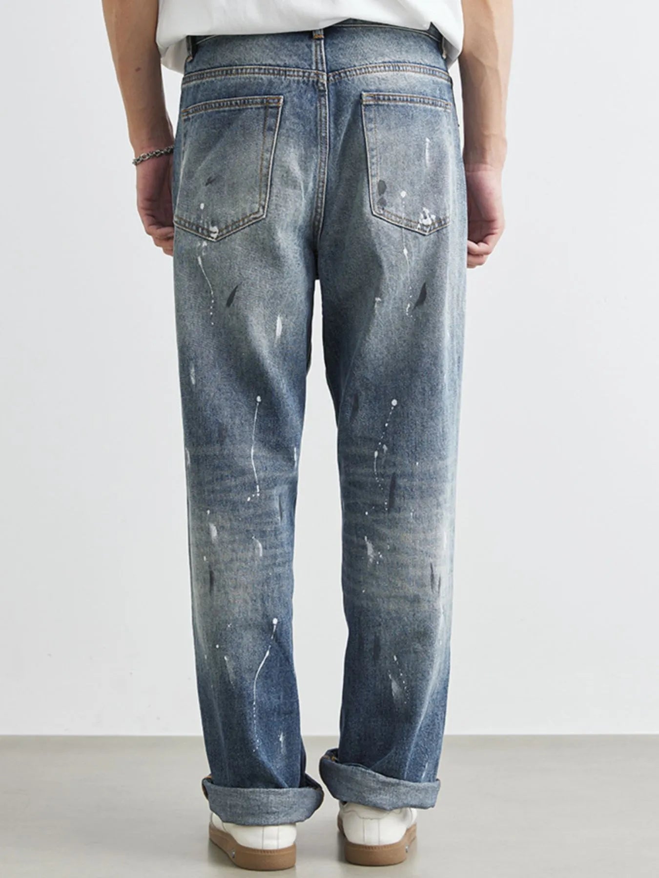 Men's Distressed Paint Splatter Relaxed Fit Jeans - Treasured Gift's & More