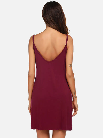 Scoop Neck Spaghetti Strap Lounge Dress - Treasured Gift's & More