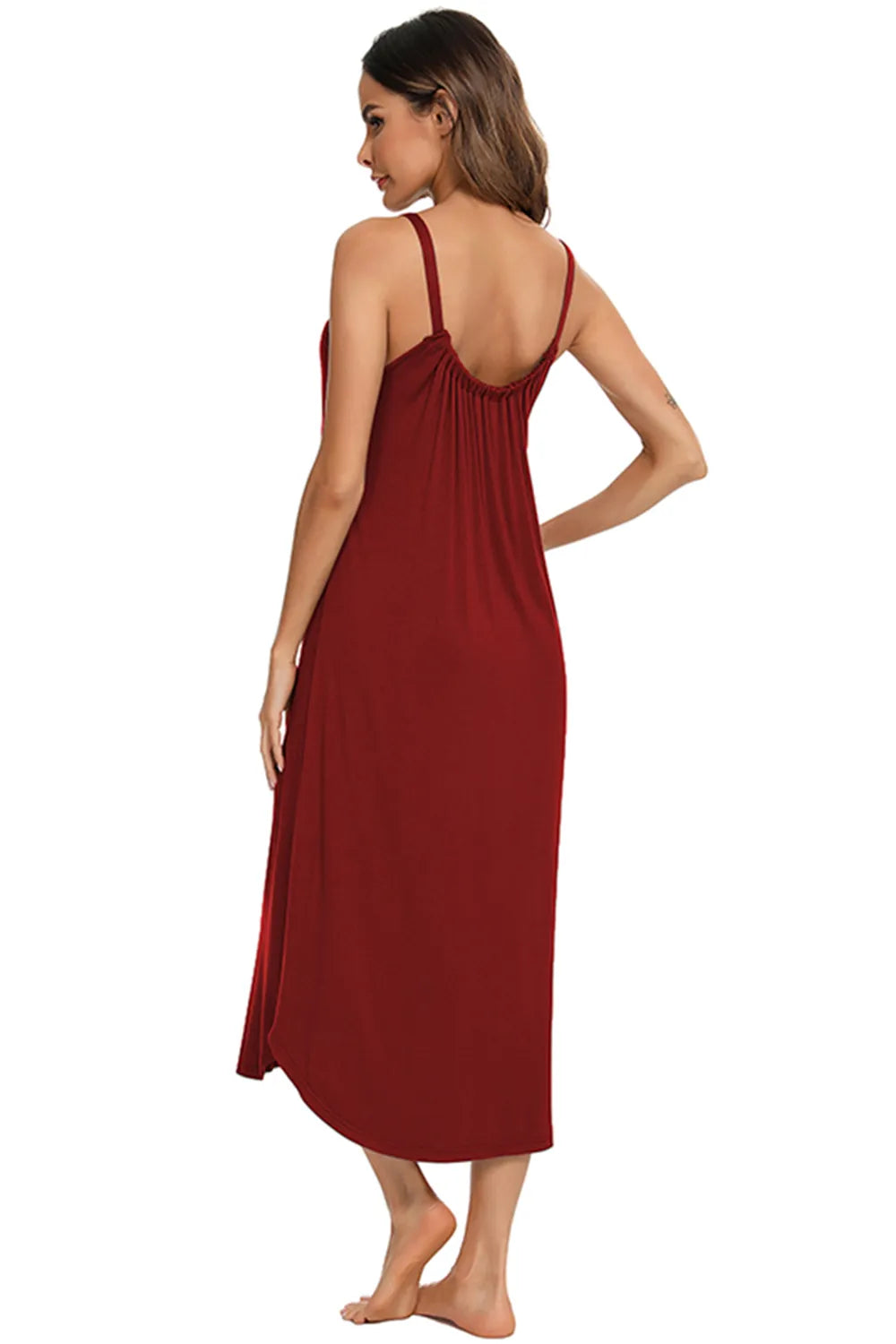 V-Neck Midi Lounge Dress - Treasured Gift's & More