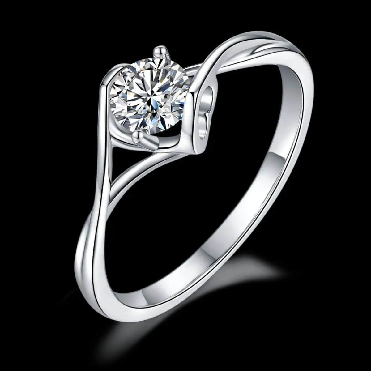 Moissanite 925 Sterling Silver Ring - Treasured Gift's & More