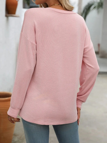 Mandy V-Neck Long Sleeve T-Shirt - Treasured Gift's & More
