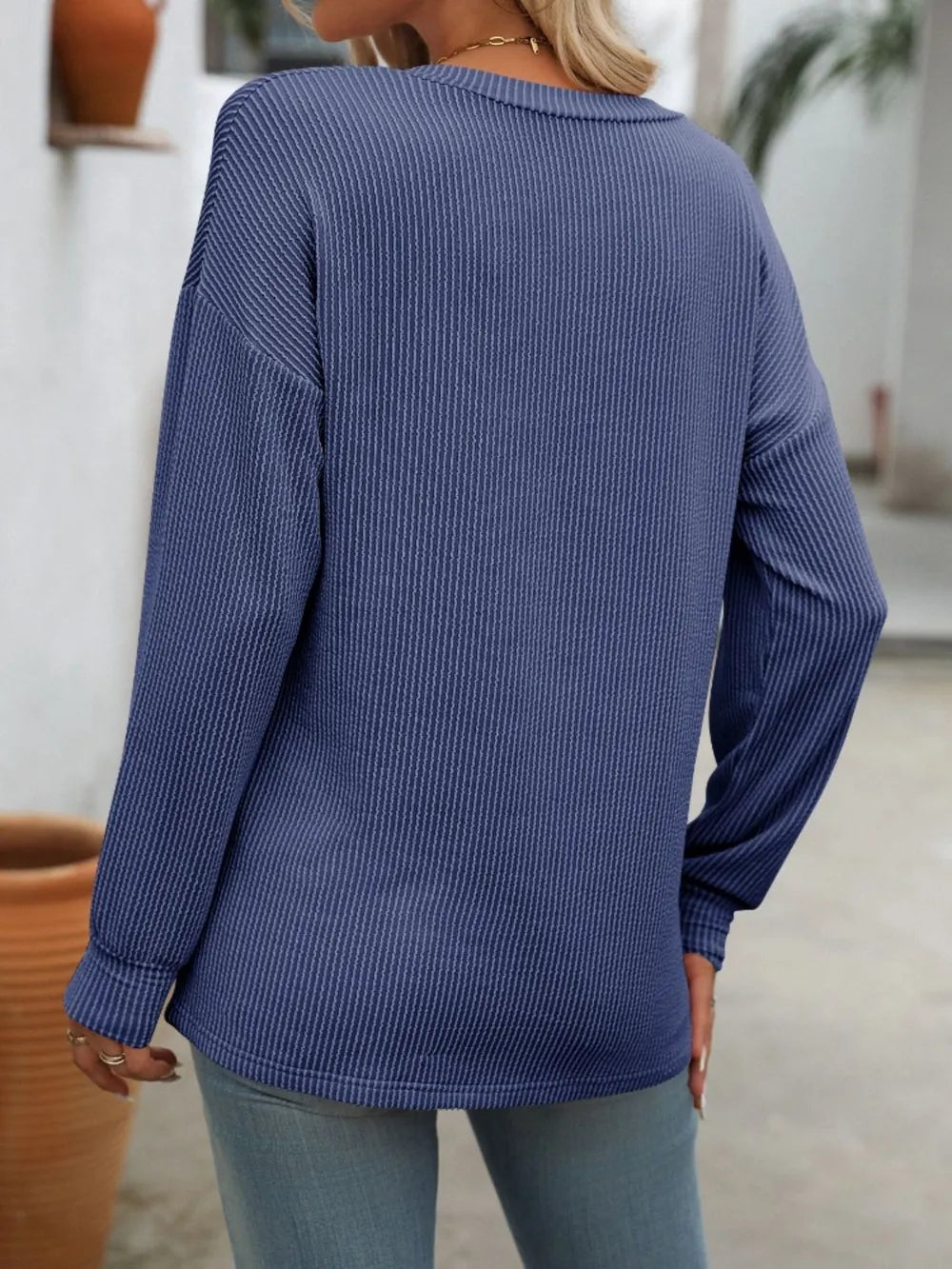 Mandy V-Neck Long Sleeve T-Shirt - Treasured Gift's & More
