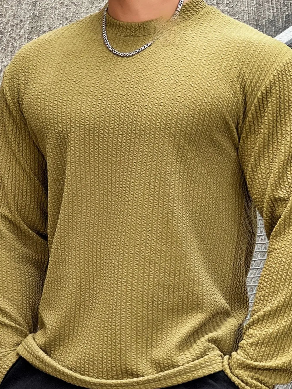Men's Plus Size Round Neck Long Sleeve T-Shirt - Treasured Gift's & More