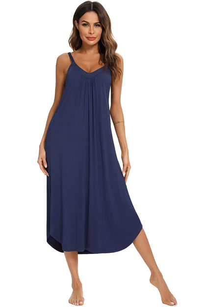 V-Neck Midi Lounge Dress - Treasured Gift's & More