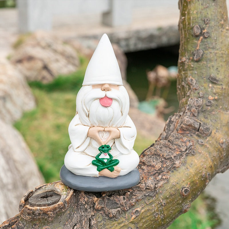 White Hat Meditation Dwarf - Just $24.63! Shop now at Treasured Gift's & More