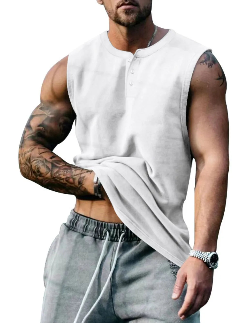 Men's Plus Size Round Neck Tank - Treasured Gift's & More