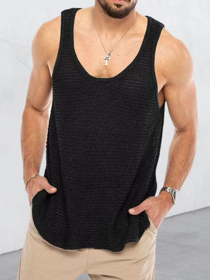 Men's Plus Size Scoop Neck Knit Tank - Treasured Gift's & More
