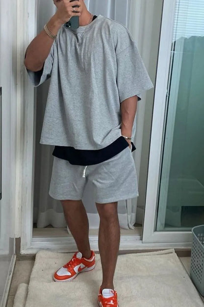 Men's Plus Size Round Neck Half Sleeve T-Shirt - Treasured Gift's & More