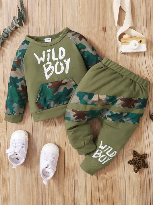 Children's Camouflage Top and Pants Set - Treasured Gift's & More