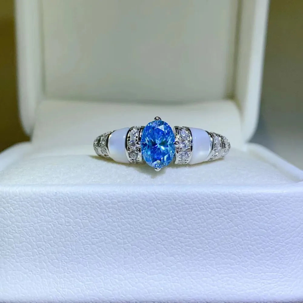 1 Carat Moissanite 925 Sterling Silver Ring - Treasured Gift's & More