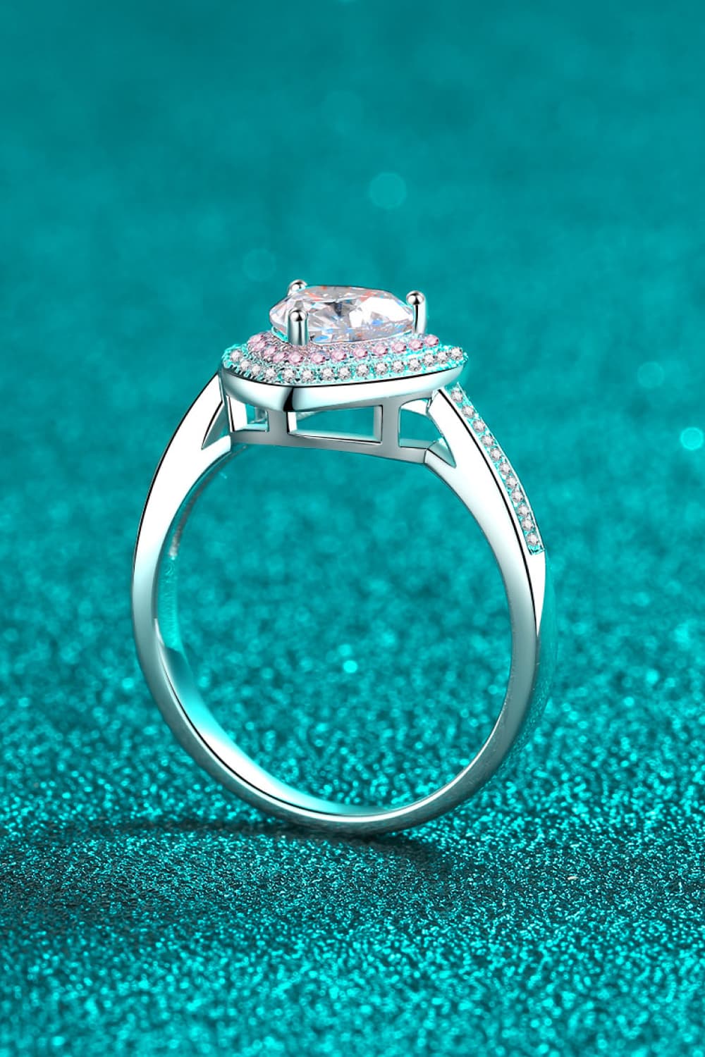 1 Carat Moissanite Heart 925 Sterling Silver Ring - Treasured Gift's & More