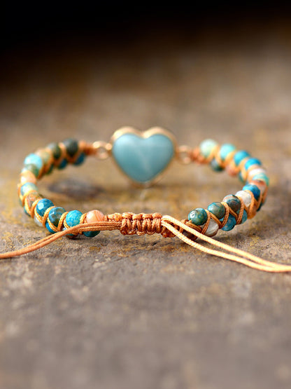 Heart Shape Beaded Bracelet - Treasured Gift's & More