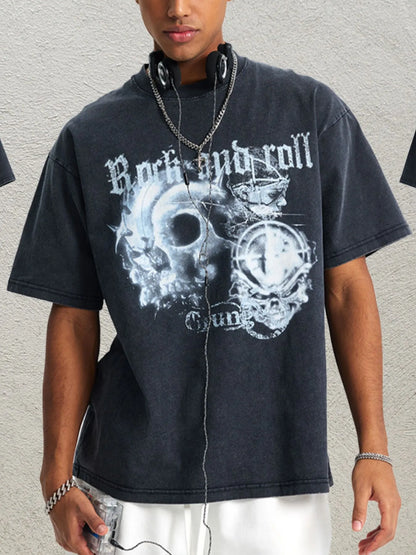Men's Graphic Round Neck Short Sleeve T-Shirt - Treasured Gift's & More