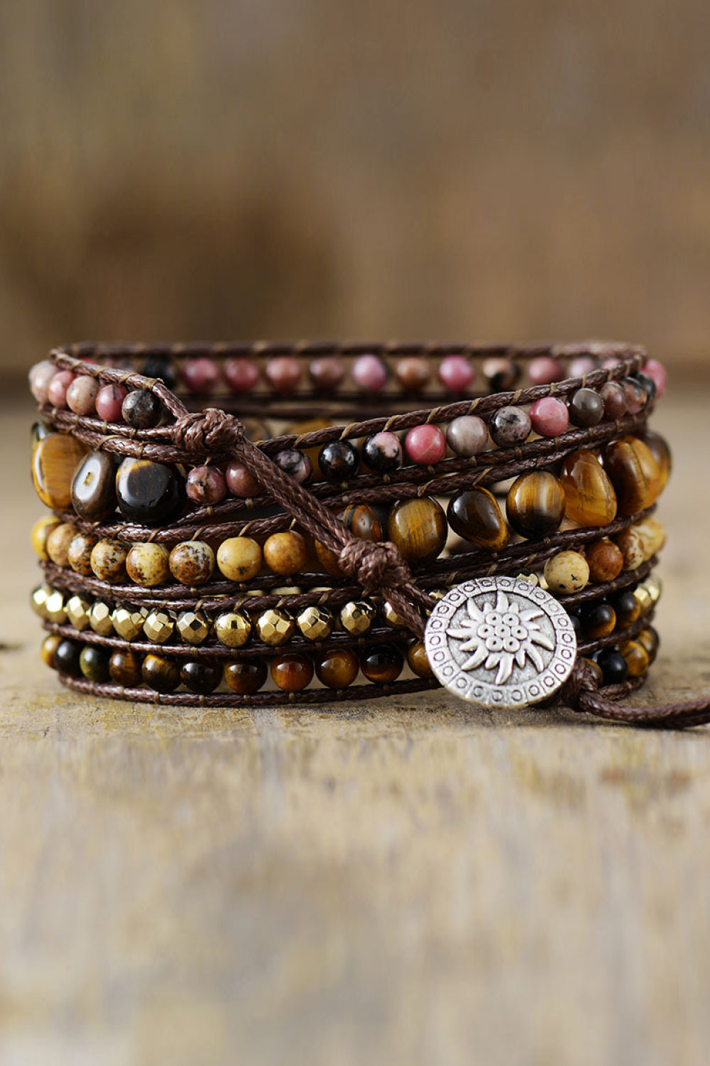 Natural Stone Layered Bracelet - Treasured Gift's & More