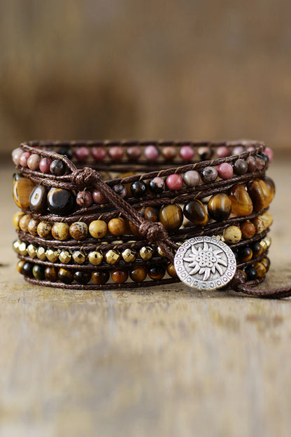 Natural Stone Layered Bracelet - Treasured Gift's & More