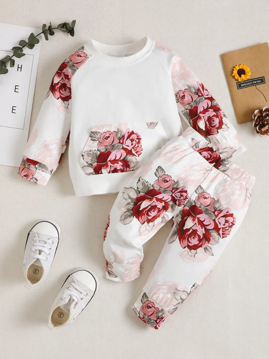Children's Floral Top and Pants Set - Treasured Gift's & More