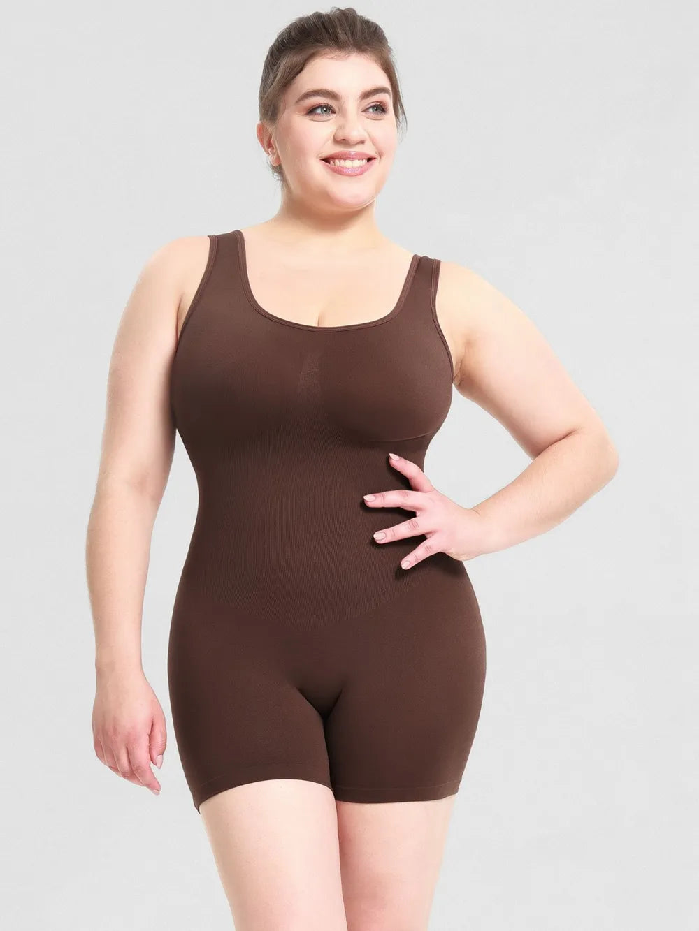 Scoop Neck Wide Strap Shaping Romper - Treasured Gift's & More