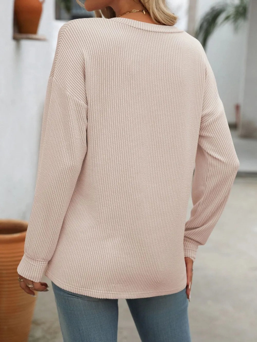 Mandy V-Neck Long Sleeve T-Shirt - Treasured Gift's & More