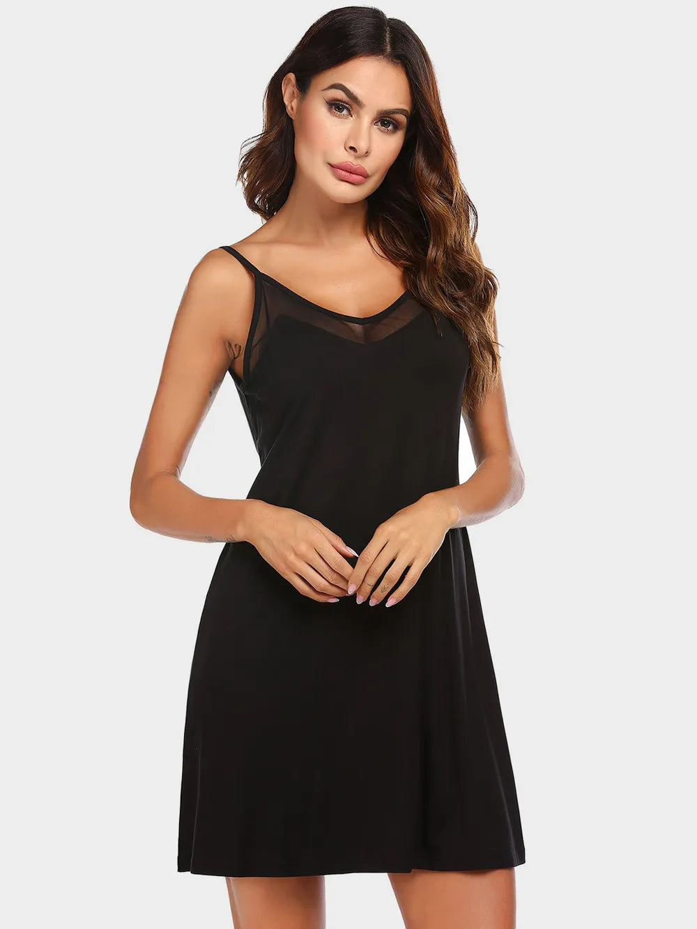 Scoop Neck Spaghetti Strap Lounge Dress - Treasured Gift's & More