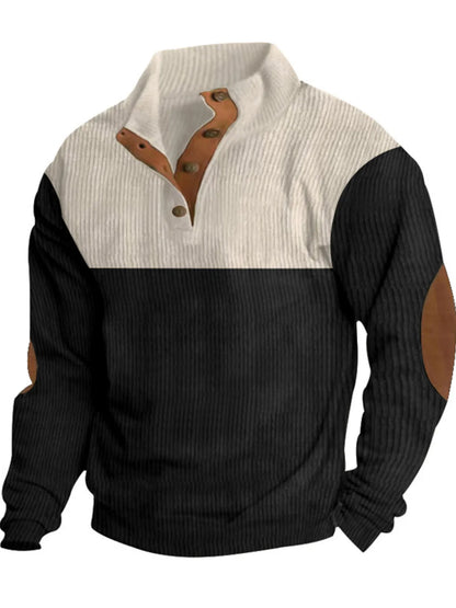 Men's Full Size Color Block Long Sleeve Sweatshirt Plus Size - Treasured Gift's & More