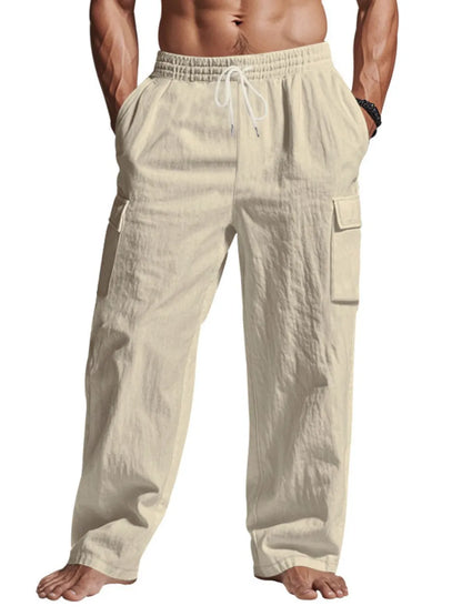 Men's Full Size Drawstring Pants with Pockets Plus Size - Treasured Gift's & More