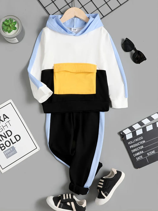 Children's Color Block Hoodie and Pants Set - Treasured Gift's & More