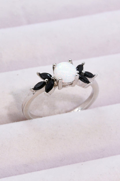 Opal and Zircon Contrast Ring - Treasured Gift's & More