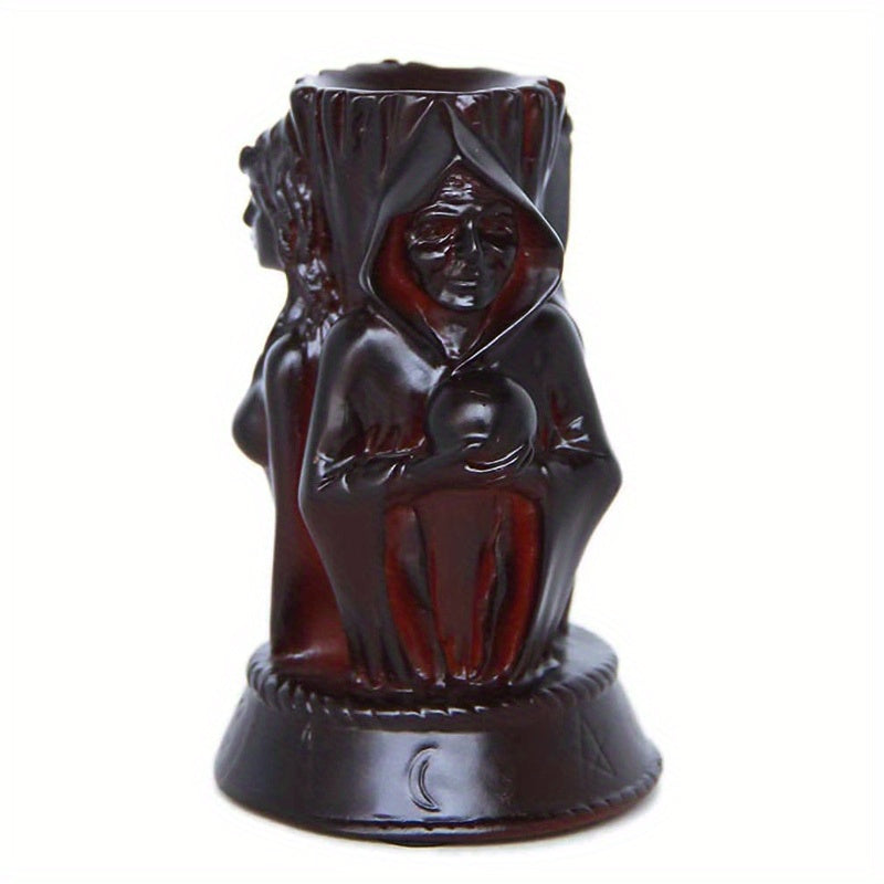 Moon Triple Goddess Crystal Sphere Ball Stand