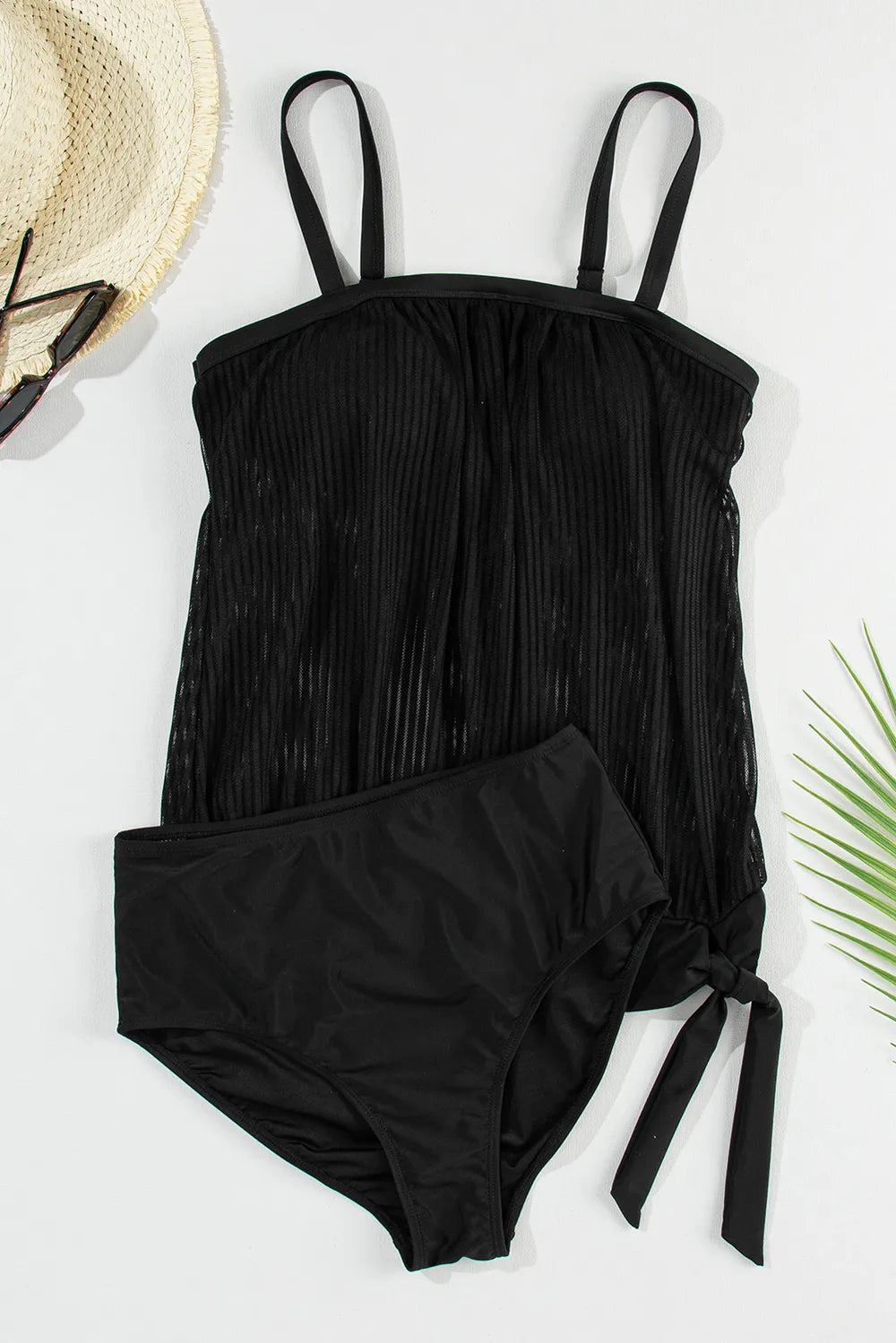 Square Neck Spaghetti Strap Tankini Set - Treasured Gift's & More