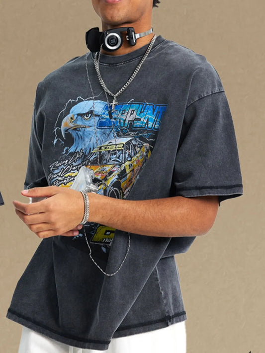 Men's Graphic Round Neck Half Sleeve T-Shirt - Treasured Gift's & More