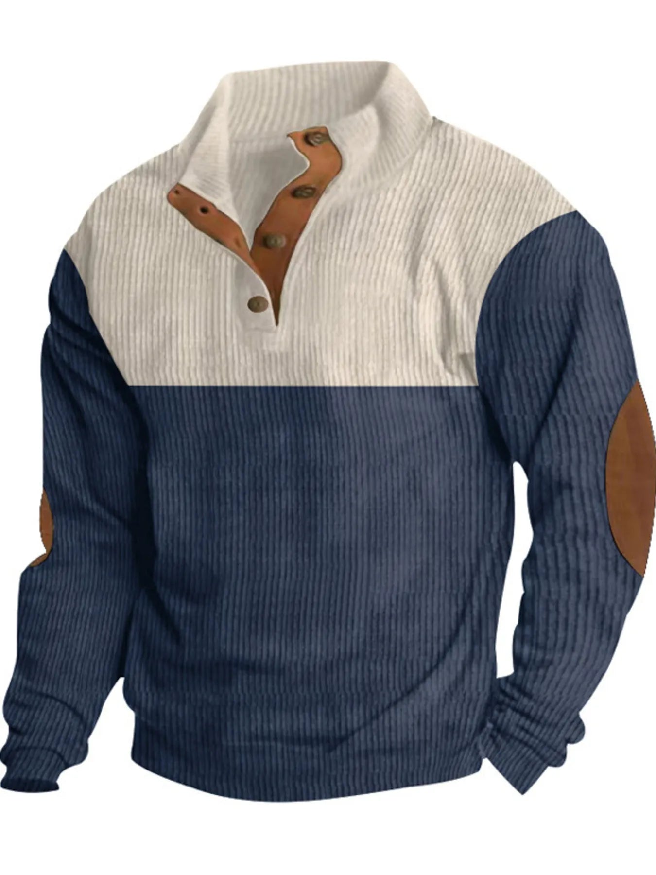 Men's Full Size Color Block Long Sleeve Sweatshirt Plus Size - Treasured Gift's & More