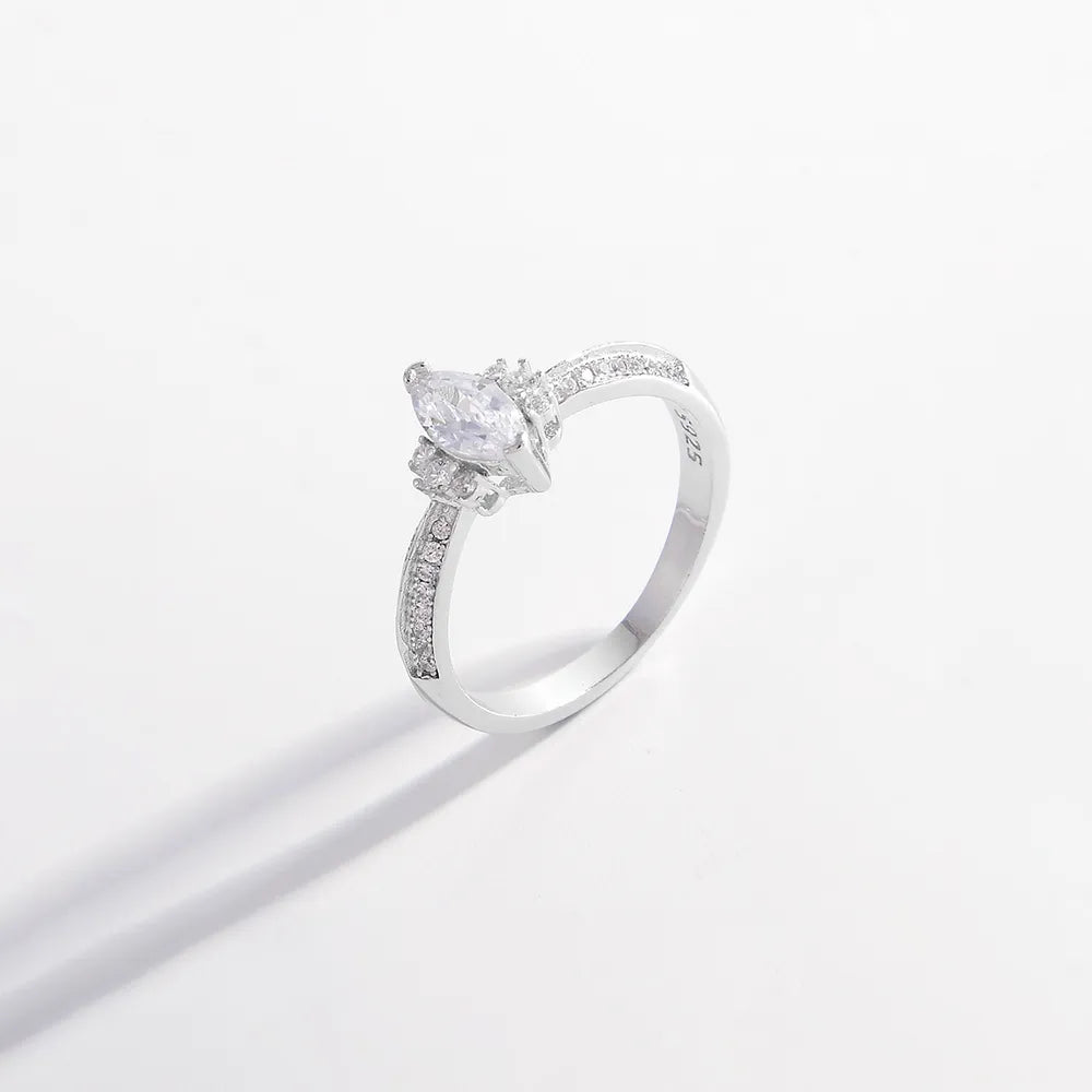 925 Sterling Silver Inlaid Zircon Ring - Treasured Gift's & More