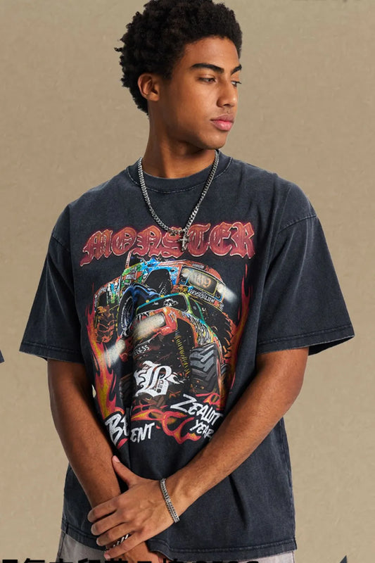 Men's Graphic Round Neck Half Sleeve T-Shirt - Treasured Gift's & More