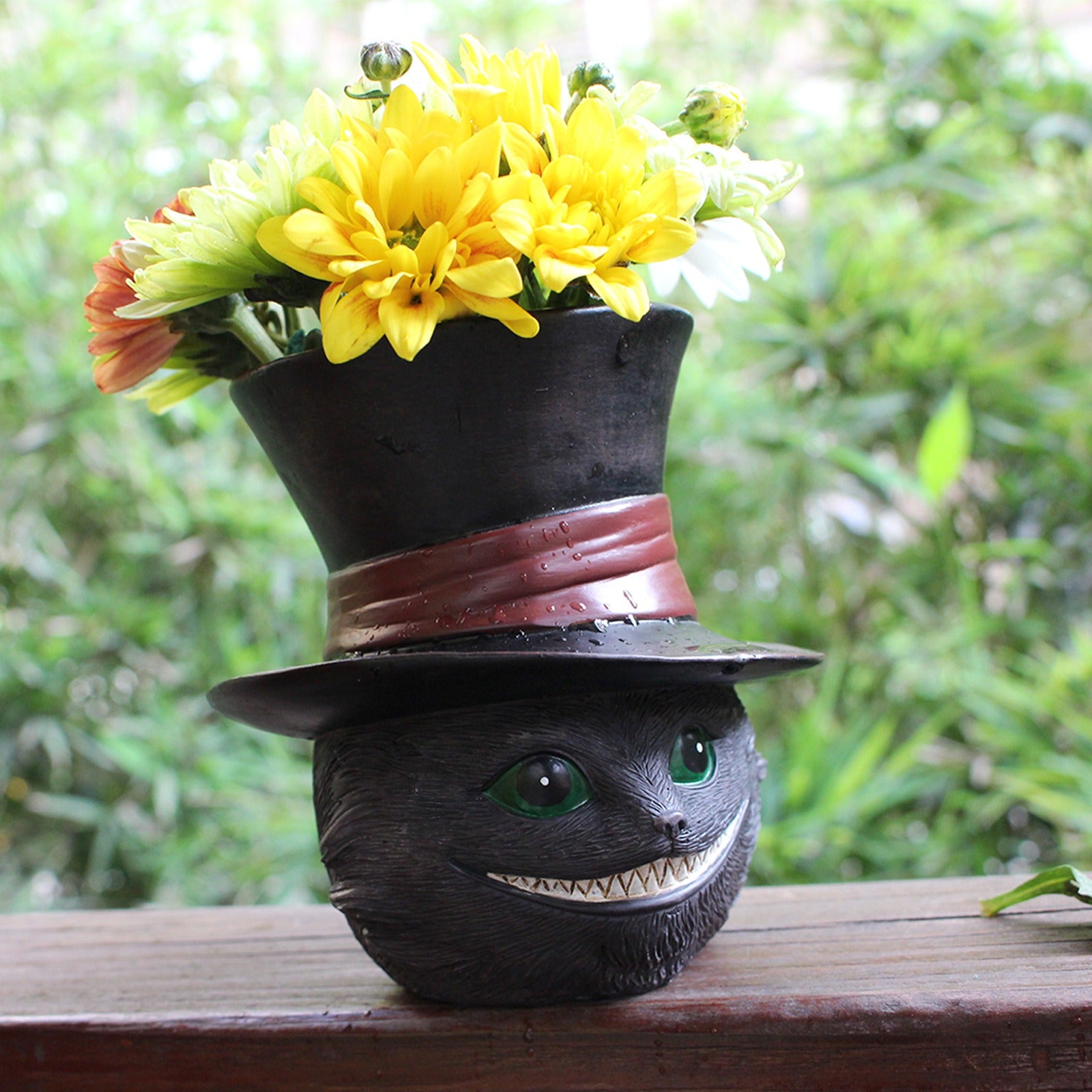 Cat With Tophat Planter - Just $15.27! Shop now at Treasured Gift's & More