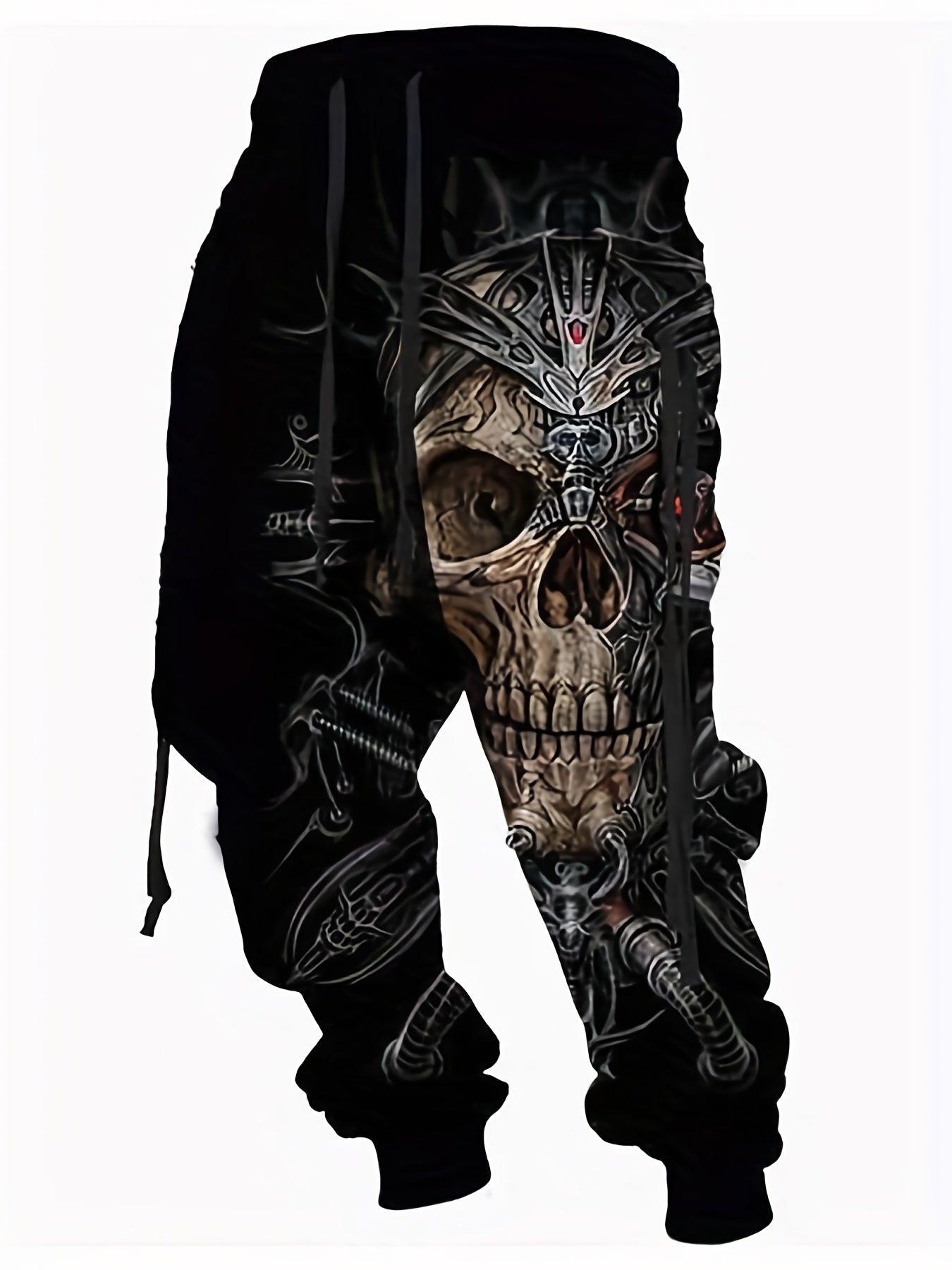 Halloween Skull Print, Men's Drawstring Sweatpants