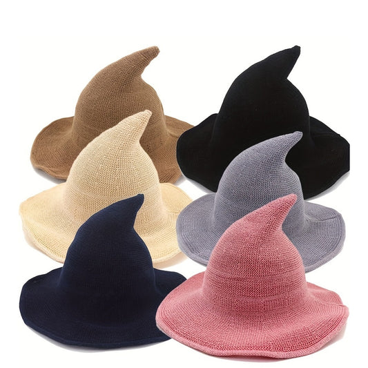 Velvet Gothic Witch-Inspired Knit Hat