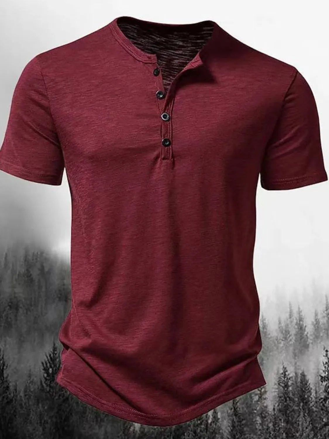 Men's Full Size Button Detail Short Sleeve Polo Plus Size - Treasured Gift's & More