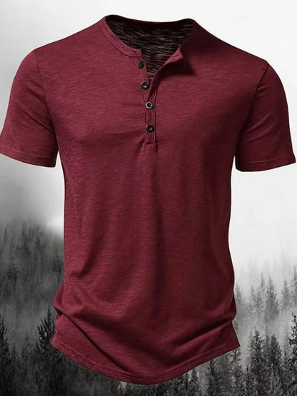 Men's Full Size Button Detail Short Sleeve Polo Plus Size - Treasured Gift's & More