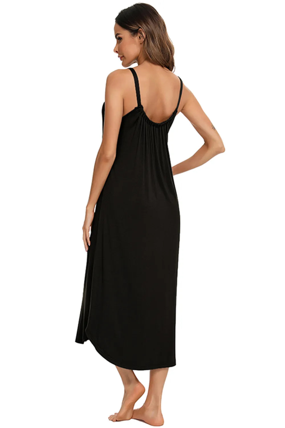 V-Neck Midi Lounge Dress - Treasured Gift's & More