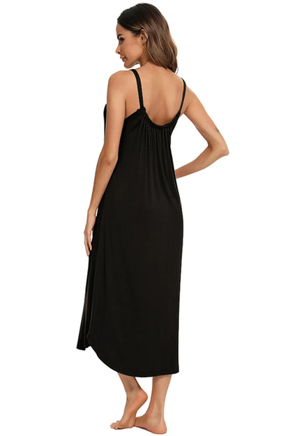 V-Neck Midi Lounge Dress - Treasured Gift's & More