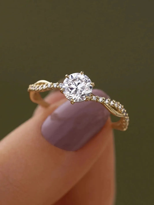 925 Sterling Silver Inlaid Zircon Ring - Treasured Gift's & More
