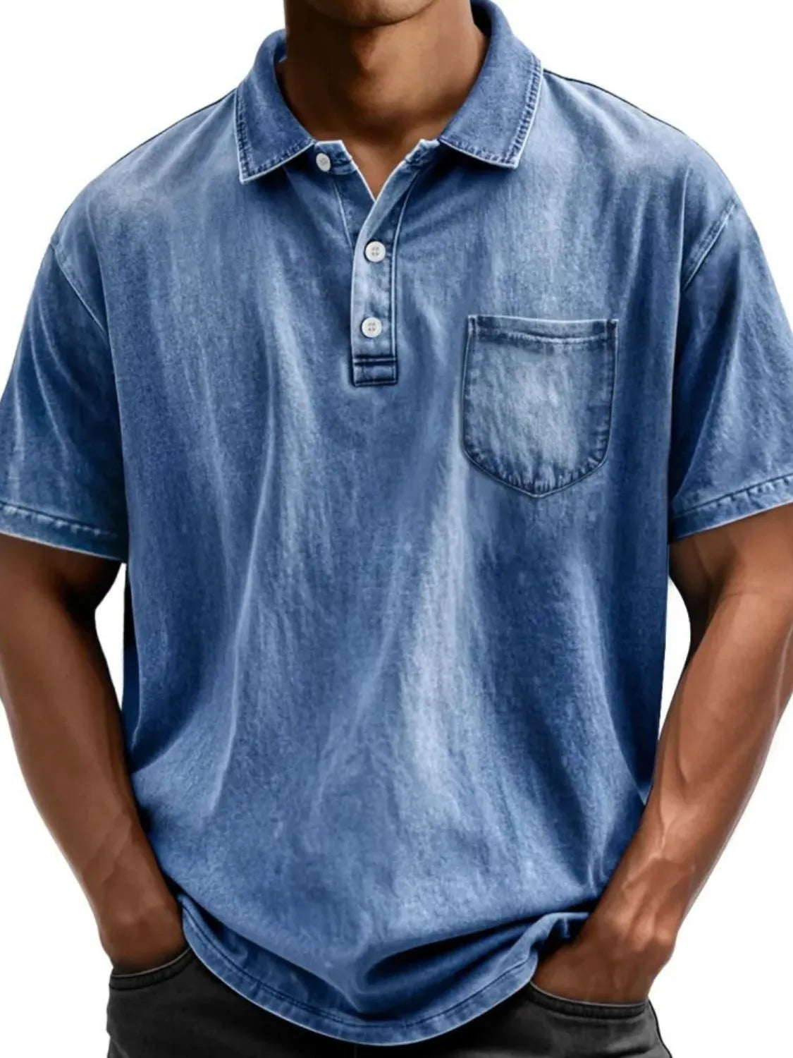 Men's Full Size Collared Neck Short Sleeve Polo Plus Size - Treasured Gift's & More