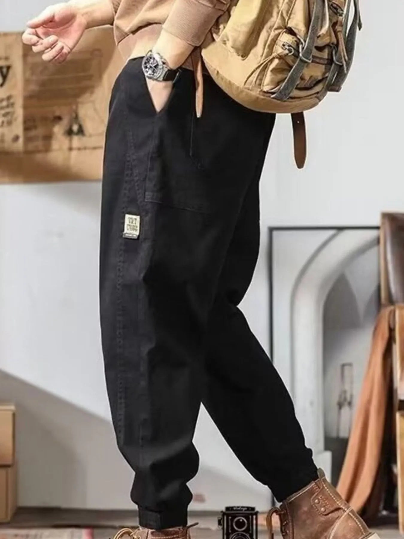Men's Plus Size Drawstring Loose Fit Joggers - Treasured Gift's & More