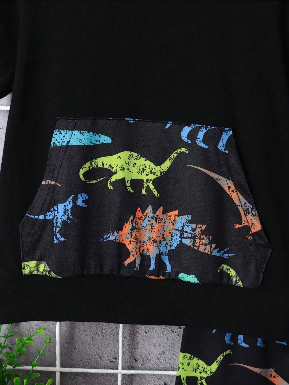 Children's Dinosaur Short Sleeve Hooded Top and Pants Set - Treasured Gift's & More