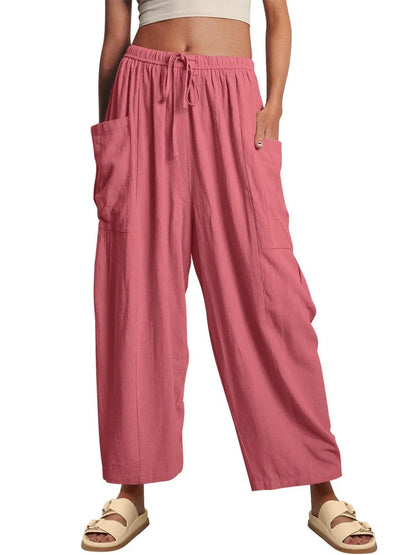 Full Size Wide Leg Pants with Pockets Plus Size - Treasured Gift's & More