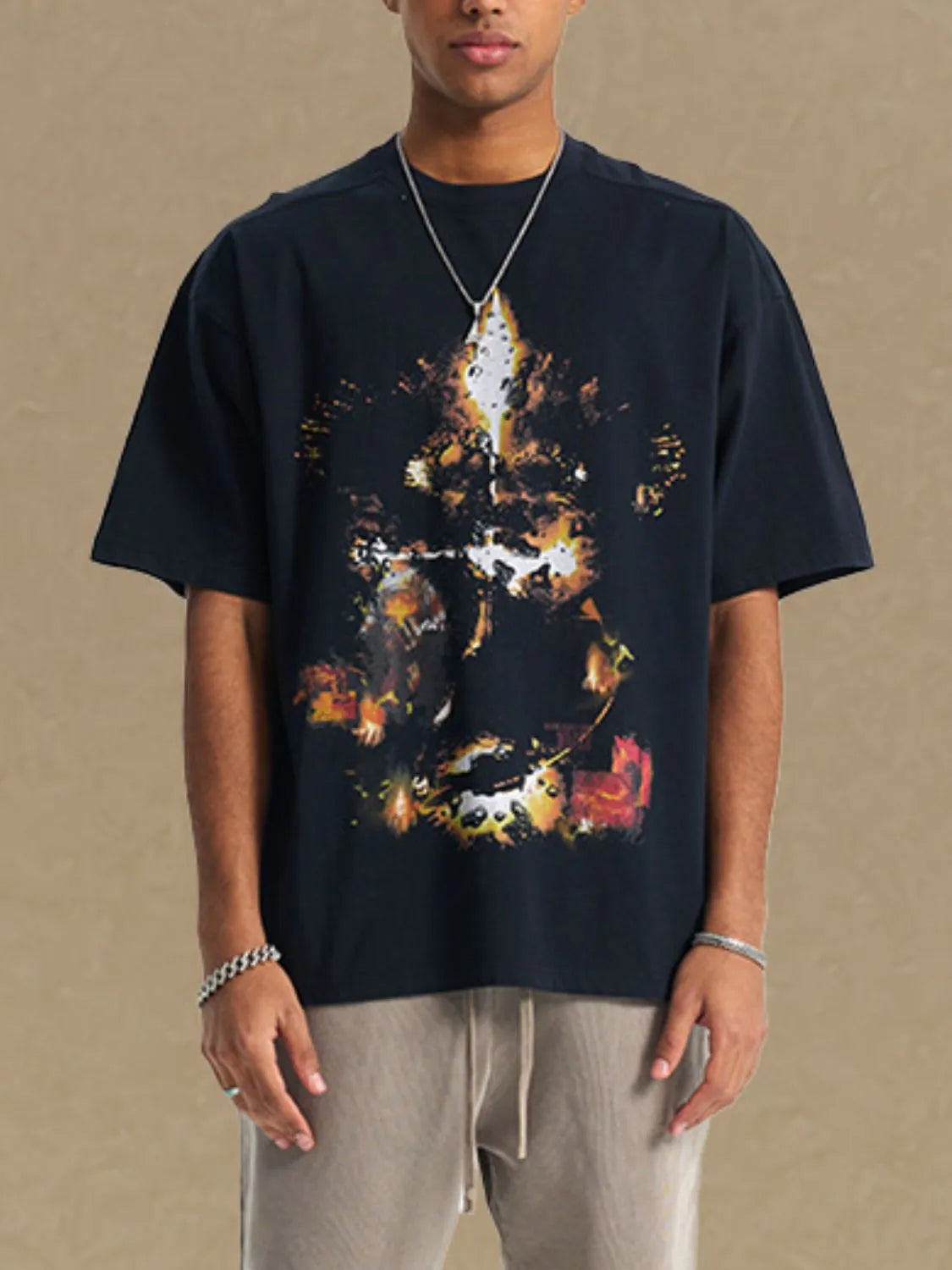 Men's Graphic Round Neck Half Sleeve T-Shirt - Treasured Gift's & More